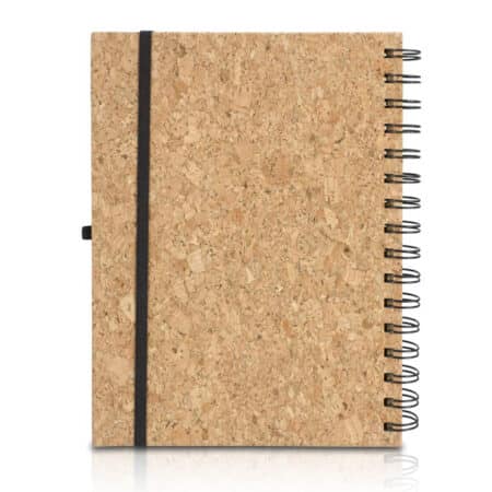 מחברת ספירלה A5, כריכת שעם קשה Cork
